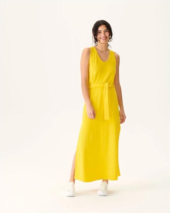 Jott Ibiza Gele Maxi Jurk Yellow Dames - Foto 4