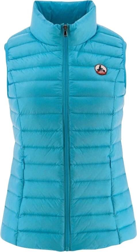Jott Gewatteerd vest Net over de top Blue Dames