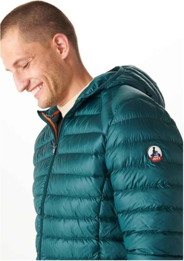 Jott Gewatteerde jas met capuchon Blijf warm en stijlvol Green Heren - Foto 2