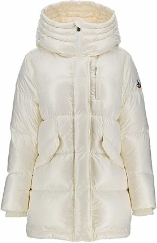 Jott Gewatteerde jas met capuchon en patchlogo Beige Dames - Foto 4