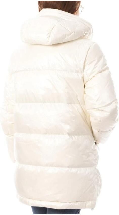 Jott Gewatteerde jas met capuchon en patchlogo Beige Dames - Foto 3