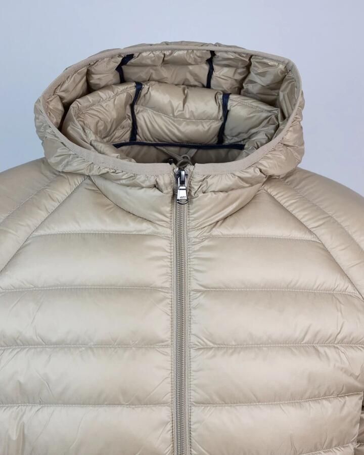 Jott Warme en stijlvolle jas met rits en capuchon Beige Heren