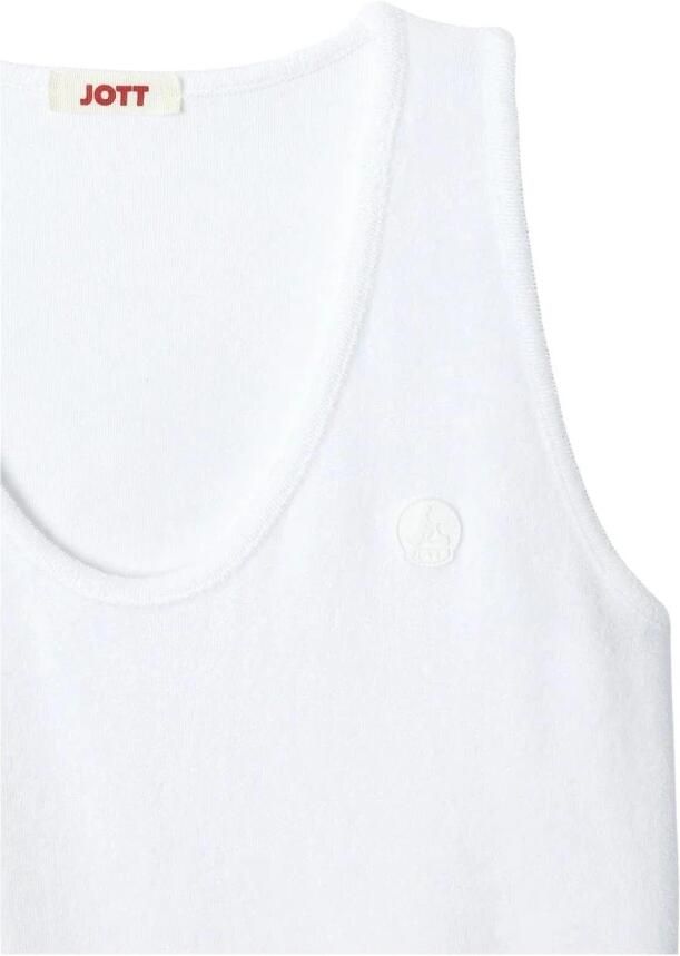 Jott Lange Spons Jurk Wit White Dames - Foto 6