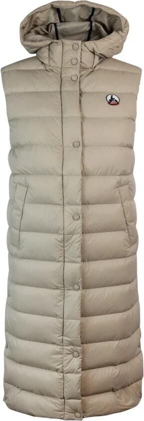 Jott Lange mouwloze donsjas Lola Net over de top Beige Dames - Foto 9