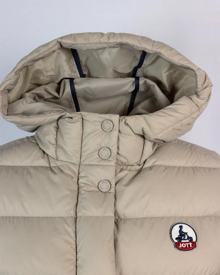 Jott Lange mouwloze donsjas Lola Net over de top Beige Dames