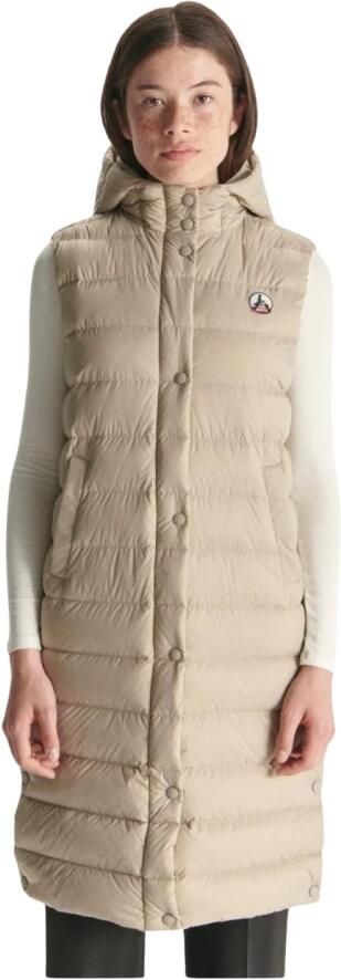 Jott Lange mouwloze donsjas Lola Net over de top Beige Dames - Foto 5