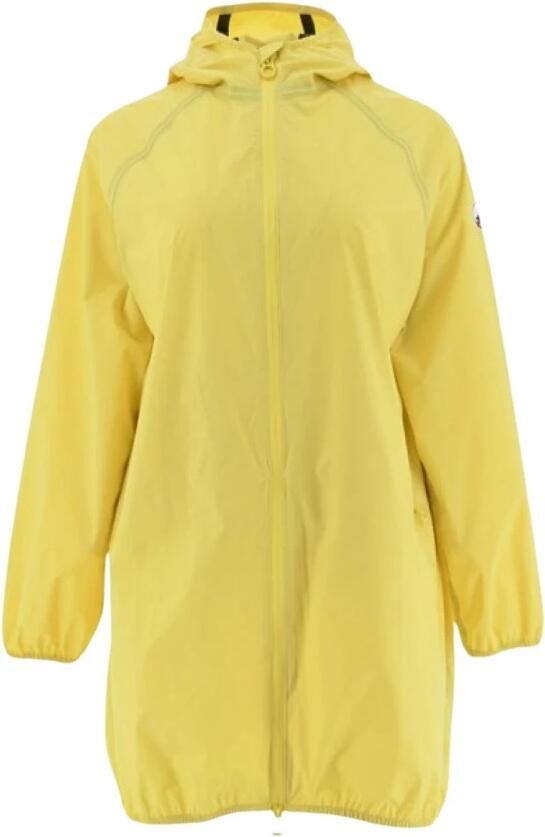 Jott Lange regenjas met capuchon Reflecterende winddichte jas Yellow Dames - Foto 5