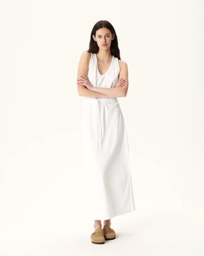 Jott Lange Spons Jurk Wit White Dames - Foto 2