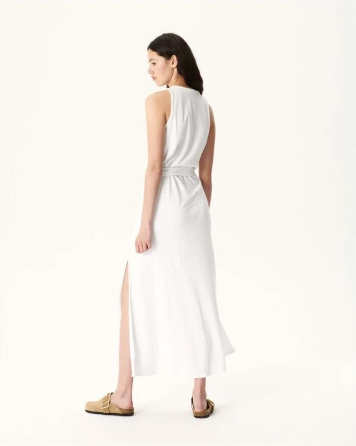 Jott Lange Spons Jurk Wit White Dames - Foto 3
