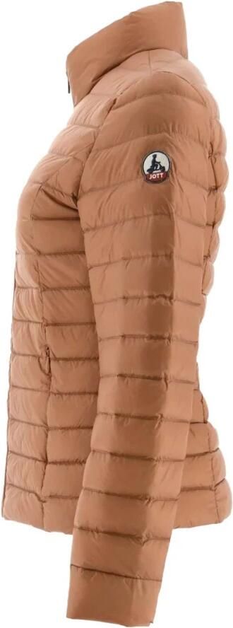 Jott Currency Lichtgewicht Donsjack Kastanjebruine Tinten Modieus Ontwerp Bruin Dames