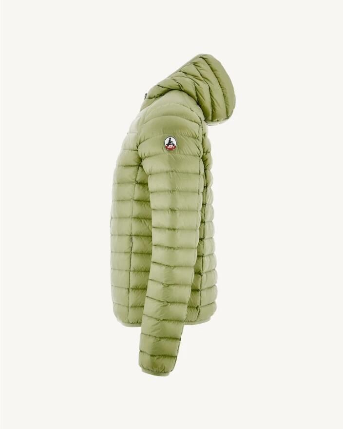 Jott Lichte getailleerde capuchonjas Nico Green Heren