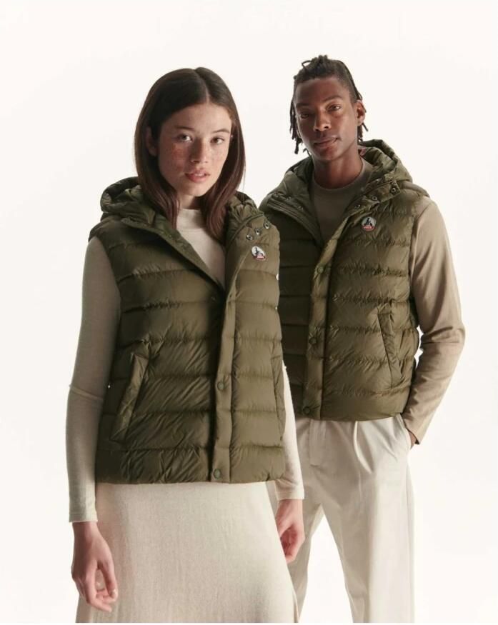 Jott Lichte mouwloze gewatteerde jas Groen Green Heren - Foto 2