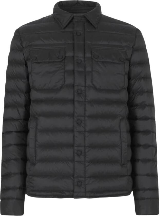 Jott Lichte Puffer Overhemdkraag Jas Black Heren - Foto 5