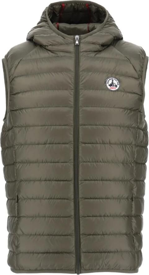 Jott Mouwloze Gewatteerde Jas met Capuchon Just over the top Green Heren