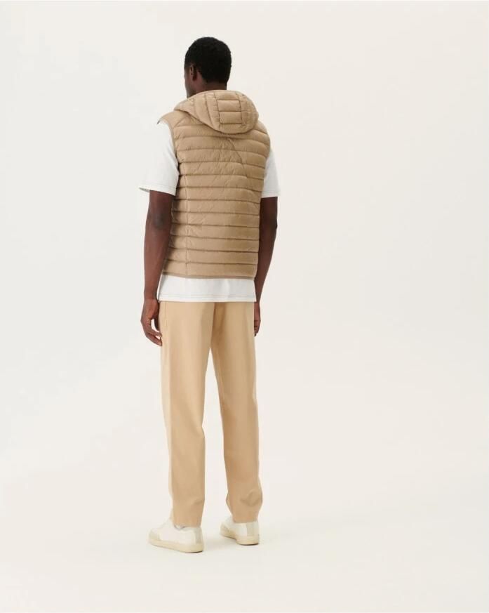 Jott Mouwloze Gewatteerde Jas met Capuchon Just Over the Top Beige Heren - Foto 4