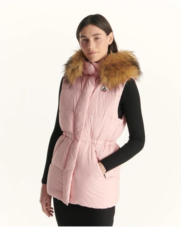 Jott Mouwloze gewatteerde jas met capuchon Rozen Pink Dames - Foto 4