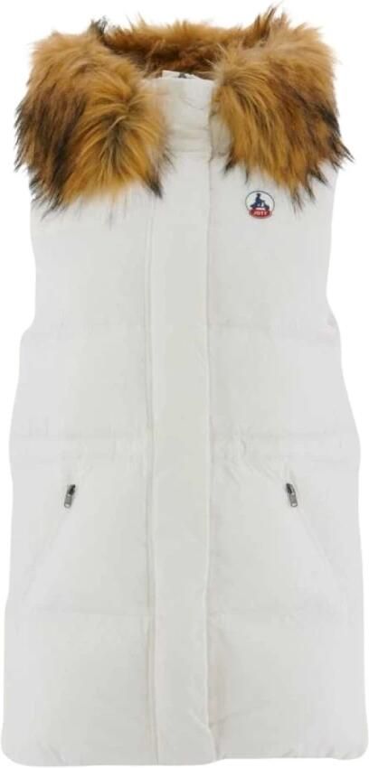 Jott Mouwloze gewatteerde jas met capuchon Wit White Dames - Foto 3