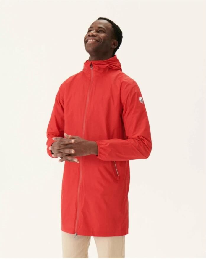 Jott Opvouwbare Lange Regenjas Reflecterend Rood Orange Heren