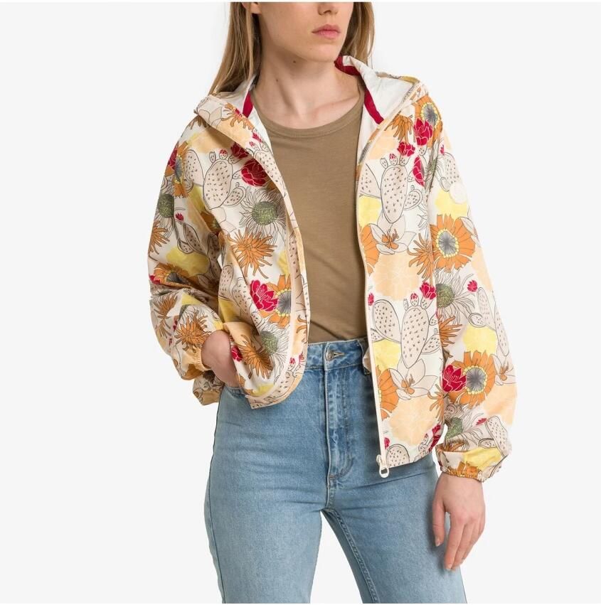 Jott Opvouwbare regenjas met capuchon Omkeerbare rits Multicolor Dames - Foto 2