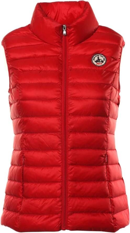 Jott Rode mouwloze gewatteerde vest Red Dames