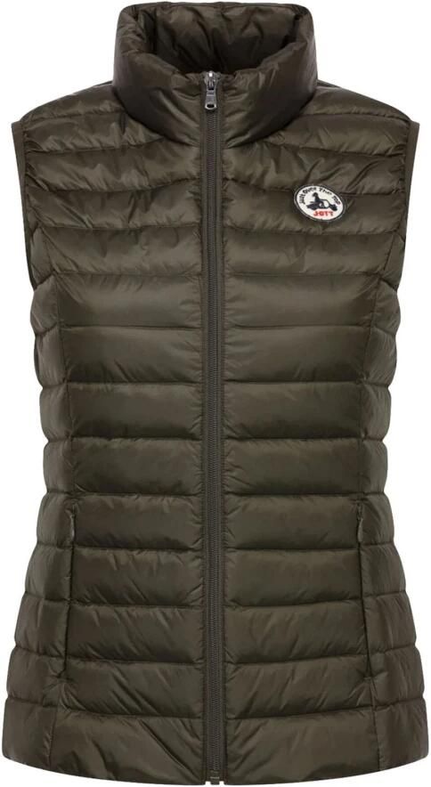 Jott Synthetische Zijden Donsjas Vest Brown
