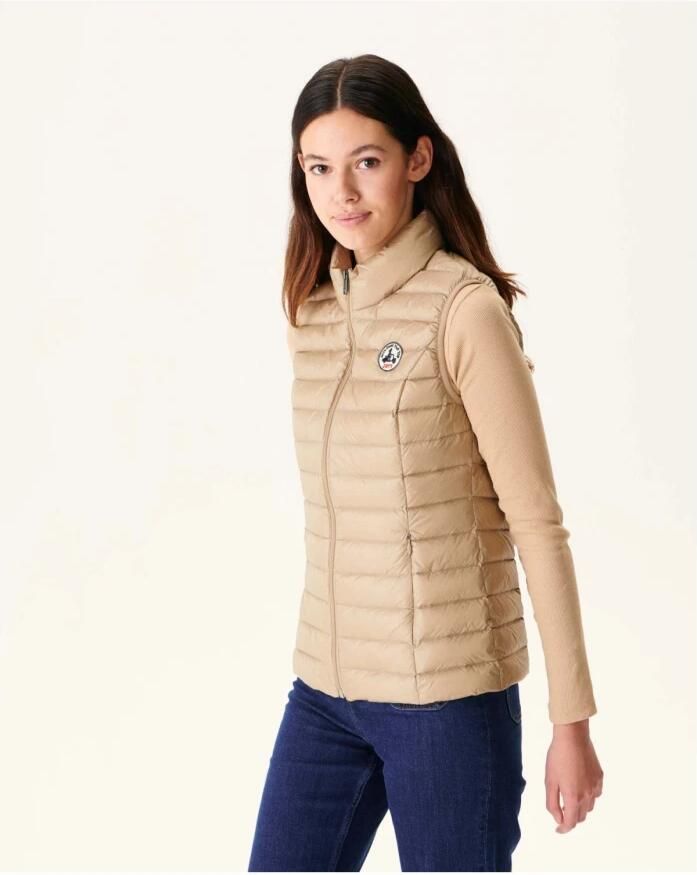 Jott Seda Mouwloze Donsjas Net over de top Beige Dames - Foto 3