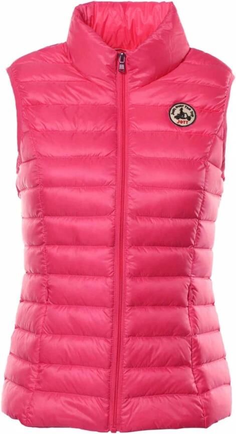 Jott Seda Mouwloze Gewatteerde Jas Pink Dames