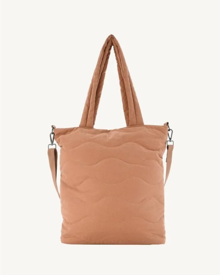 Jott Textiel tote tas Bruine patch Brown Dames