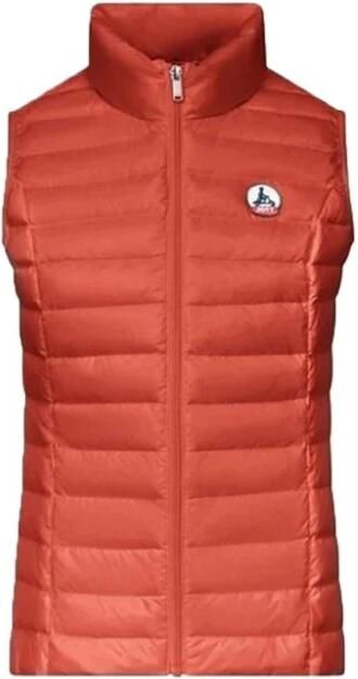 Jott Zijden vest voor herfst winter 2022 Orange Dames