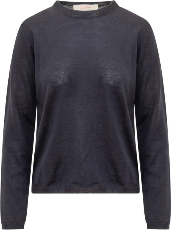 Jucca Crew Neck Sweater Blue Dames
