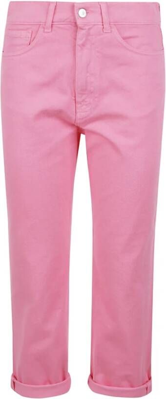 Jucca Cropped Jeans Roze Dames