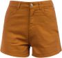Jucca Katoenen shorts met knoop en rits Brown Dames - Thumbnail 1