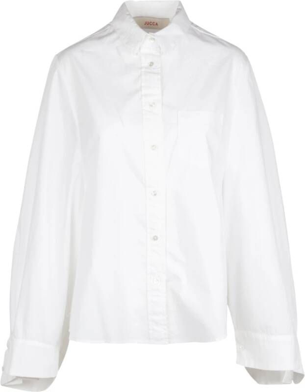 Jucca Katoenen overhemd met puntkraag White Dames