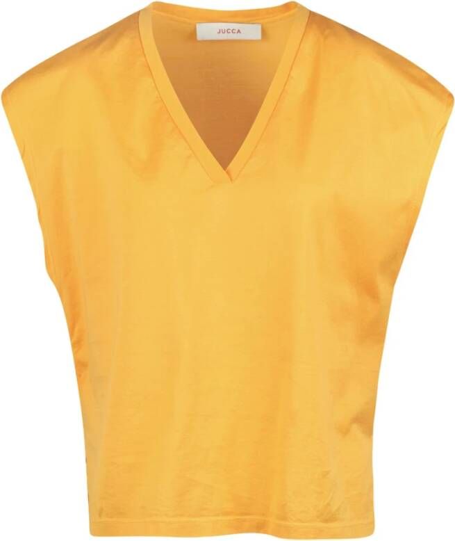 Jucca Sleeveless Tops Oranje Dames