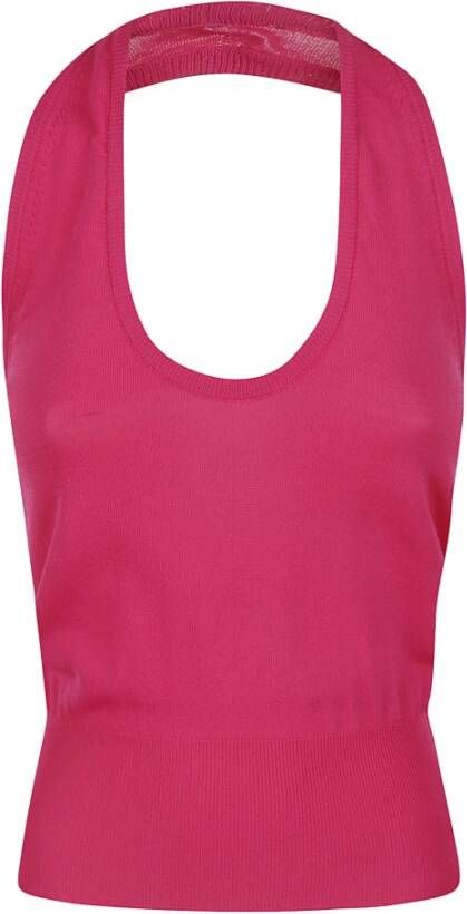 Jucca Sleeveless Tops Roze Dames