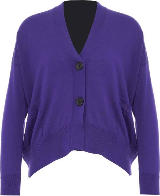 Jucca Women& Clothing Knitwear Violet Aw22 Paars Dames
