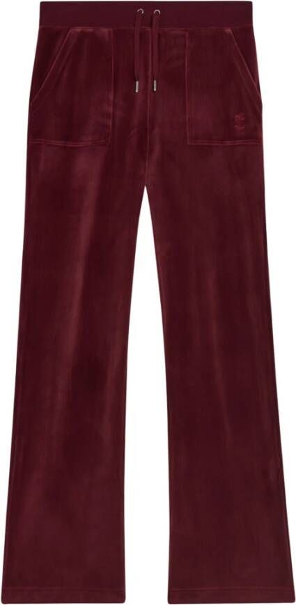 Juicy Couture Burgundy Del Ray Classic Velour Broek Rood Dames