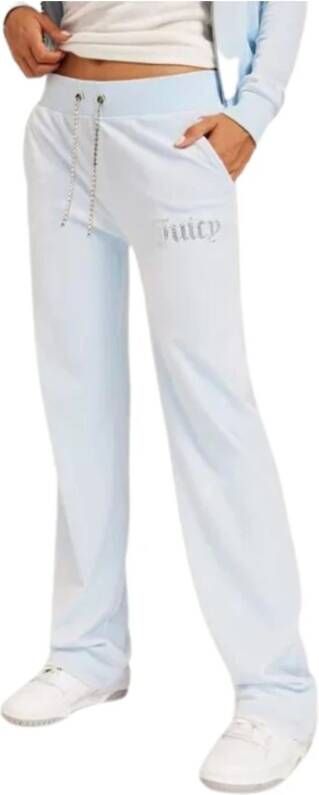 Juicy Couture Diamante Del Ray Flared Broek White Dames