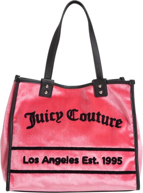 Juicy Couture Elegante Shopping Tas in Candy Pink Black Multicolor Dames