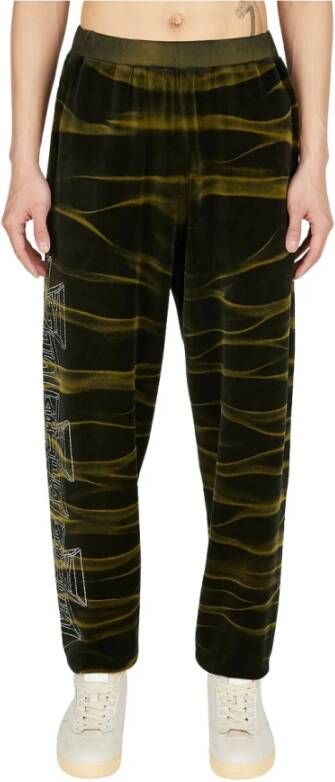 Juicy Couture Rhinestoned Cowboys Tie Dye Track Pants Green Heren