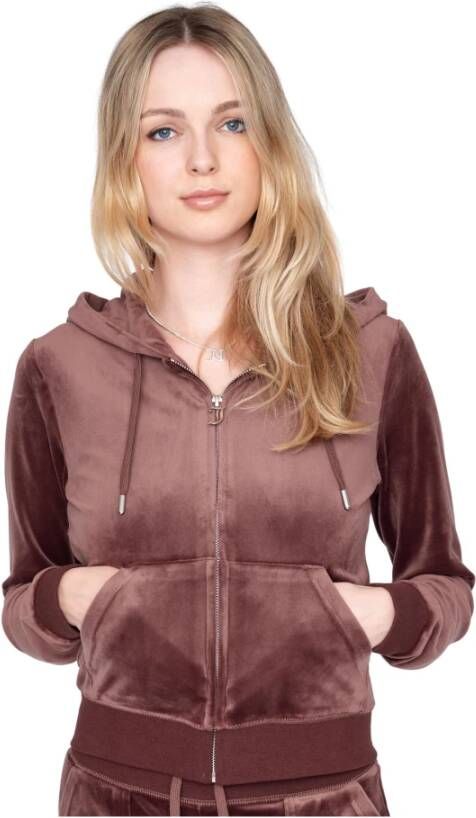 Juicy Couture Zip-through Sweatshirt voor vrouwen Bruin Dames
