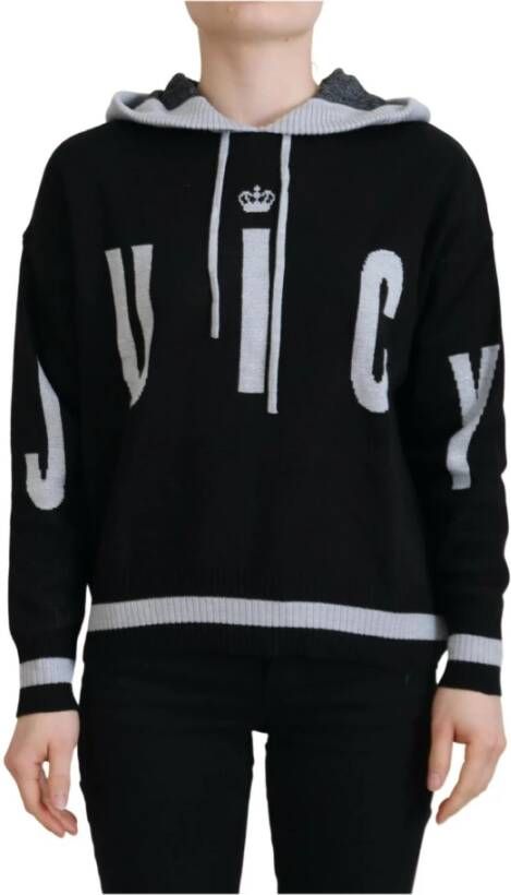 Juicy Couture Zwarte hoodie met logo borduursel Black Dames