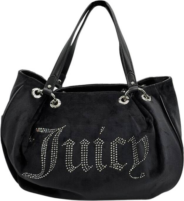 Juicy Couture Zwarte Shopper Tas met Strass Detail Zwart Dames