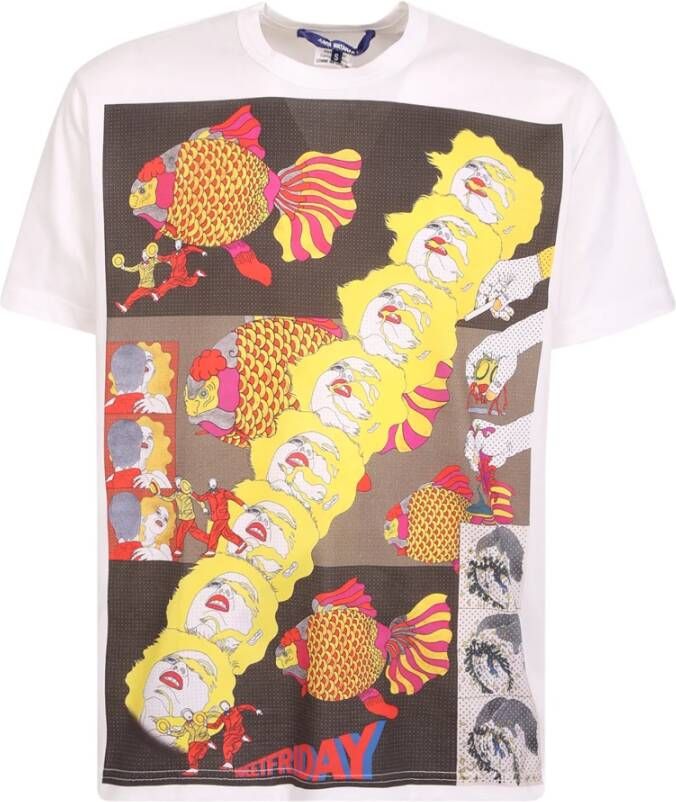 Junya Watanabe Multicolor Grafisch Print T-Shirt Meerkleurig Heren