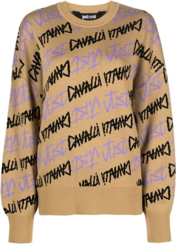 Just Cavalli Script Logo Trui voor Vrouwen Multicolor Dames
