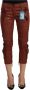 Just Cavalli Bruine Lurex Capri Broek met Middelhoge Taille Brown Dames - Thumbnail 1