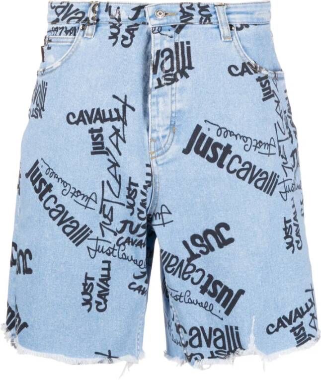 Just Cavalli Casual Shorts Blauw Heren