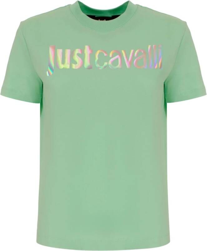 Just Cavalli Groene T-shirt en Polo Collectie Green Dames