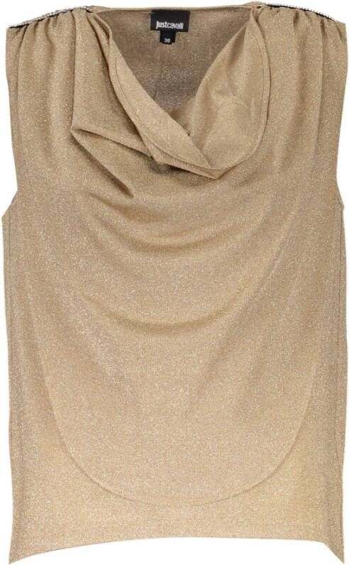 Just Cavalli Gold Polyester Tops & T-Shirt Geel Dames