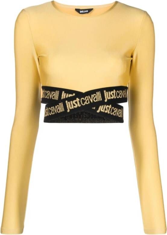 Just Cavalli Gouden Topkleding voor Dames Aw23 Yellow Dames
